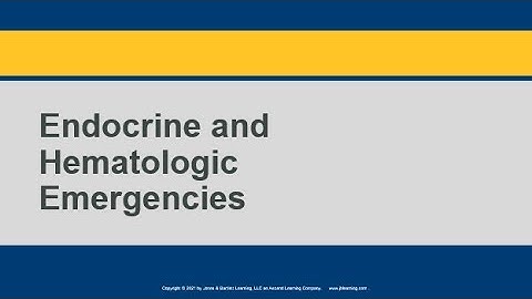 Endocrine and Hematologic Emergencies