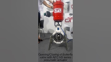 Butterfly Valve opening/closing with HS series pneumatic actuator