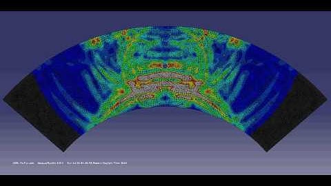 Ultrasonic wave 2-d simulation 2