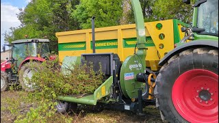PEZZOLATO PTH 40.70 G - Drum chipper driven by 160 hp FENDT tractor's PTO
