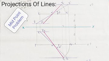 Projections Of Line: Mid point Problem //Engg. Drawing //Engg. Graphics