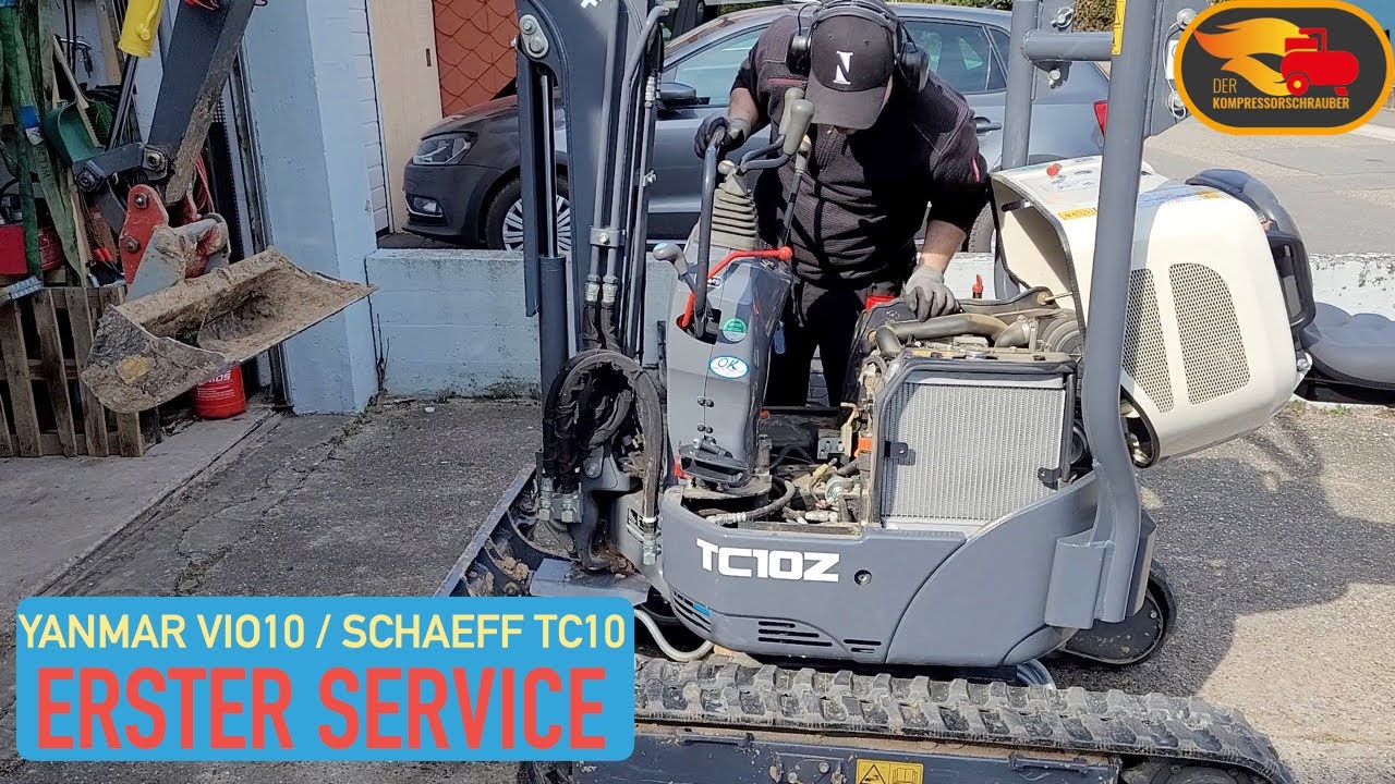 Yanmar Vio 10 / Schaeff  TC10 Minibagger erster Ölwechsel! (nach 50 Betriebsstunden)