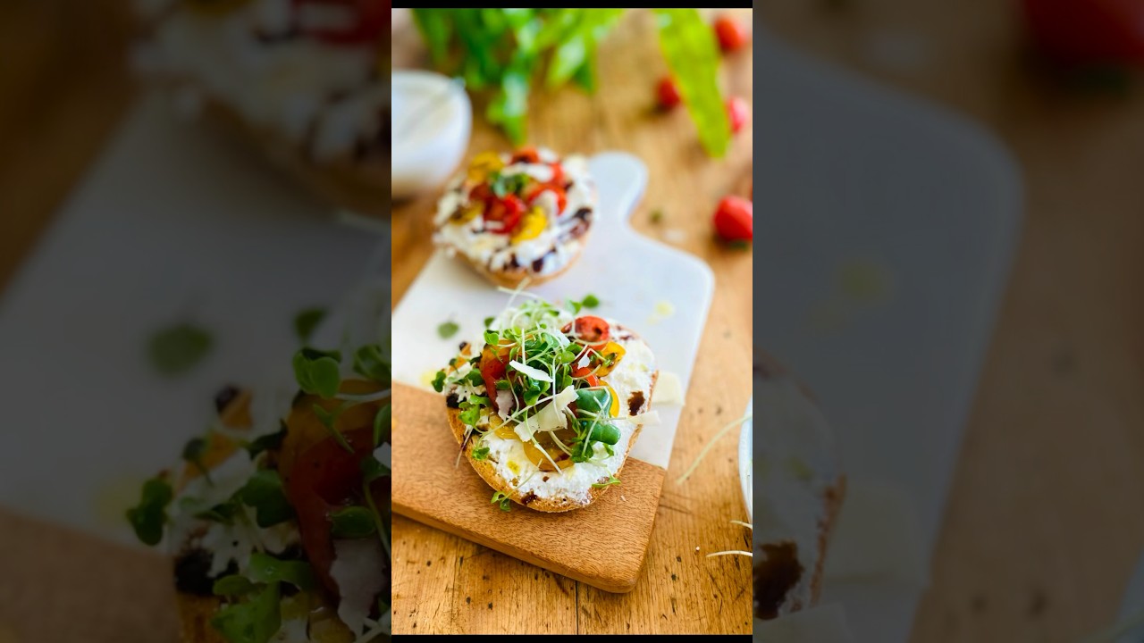 Gluten-Free Bruschetta Ricotta Toast #glutenfree #wheatfree #celiacfriendly #ricotta #shorts #toast