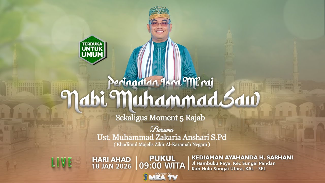 [LIVESTREAM] Peringatan Isra Mi'raj Sekaligus Moment 5 Rajab | KEDIAMAN H. SARHANI HAMBUKU RAYA