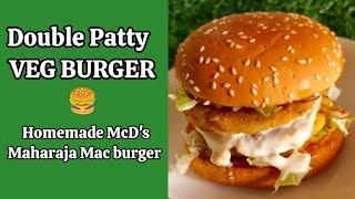VEG Burger Recipe 🍔 वेज बर्गर रेसिपी McDonald's Style #youtube #youtubeindia