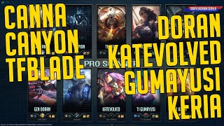 MEGA STACKED GAME! - T1 Gumayusi | Keria | TF Blade | Canyon | Doran | KatEvolved | Canna