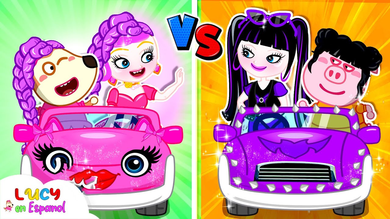 Rosa vs Morado 🎨 – ¿Cuál casa es más bonita? + Más🌈‪@LucyEnEspanol‬