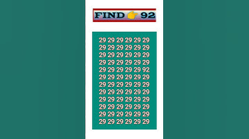 Find this No. 👉 92 with in 6 seconds 🧐🤔