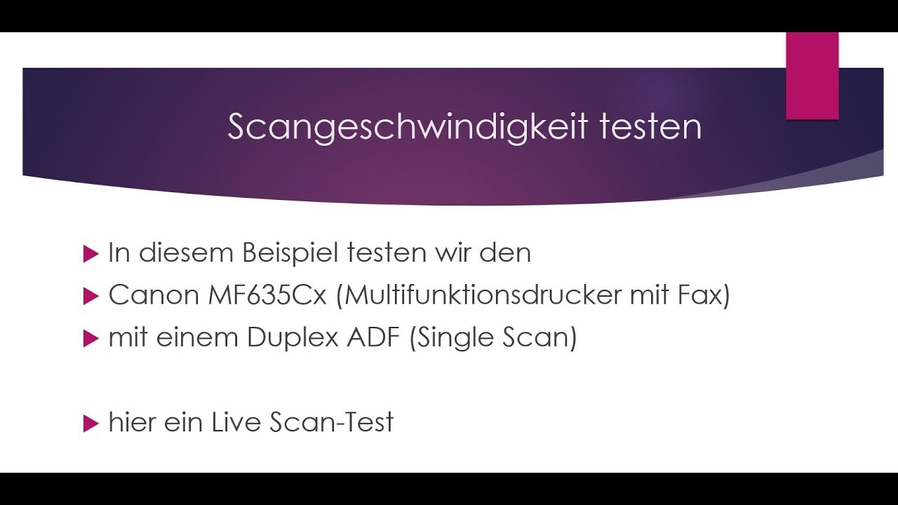Scanner Test Canon MF635Cx (Multifunktionsdrucker mit Fax)