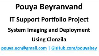 System Imaging and Deployment Using Clonezilla | IT Support Portfolio