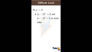 Determine infinite limit of a rational function at denominator zero in 30 sec #shorts #math #tutorda