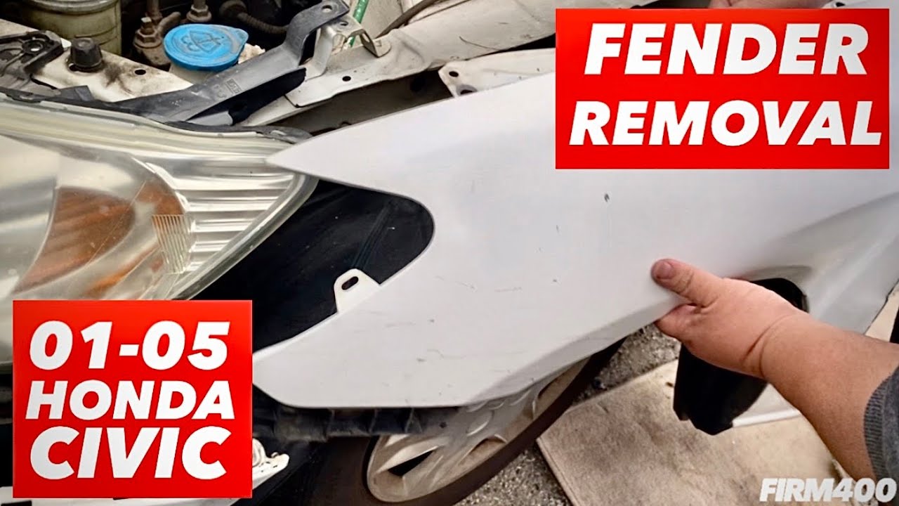 2001-2005 HONDA CIVIC - HOW TO REMOVE FRONT FENDERS - DIY - YouTube