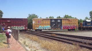 CSX westbound local train going backwards in Marion Ohio.
