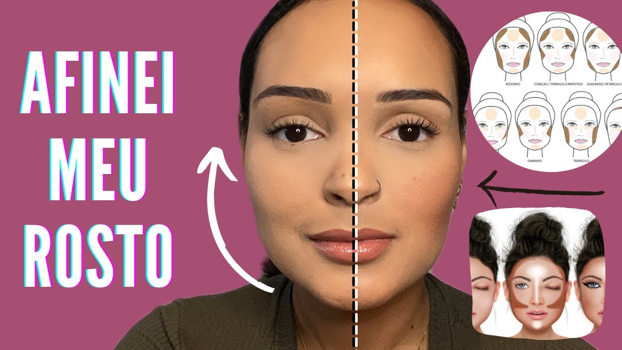 CONTORNO BÁSICO PARA INICIANTES! APRENDA COMO AFINAR O ROSTO E COMO ...
