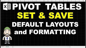Set & Save Default Pivot Table layout design
