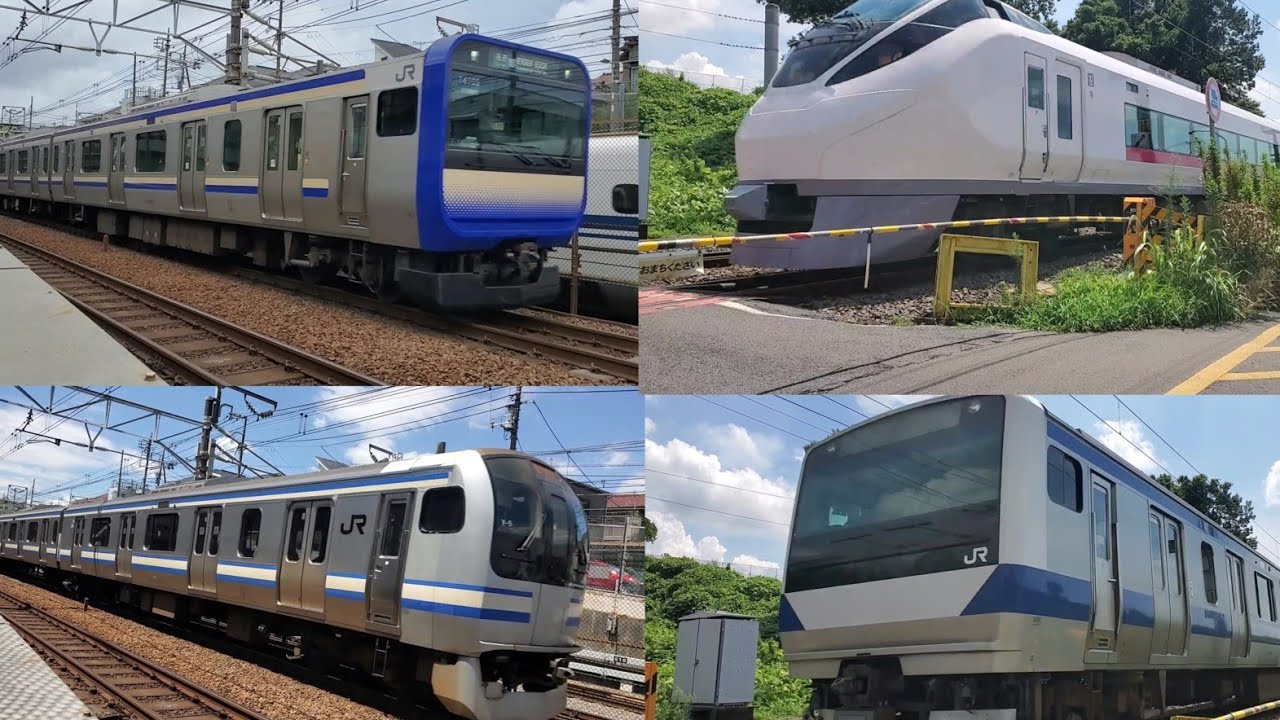 【JR東日本】青い中距離電車の高速通過! - YouTube