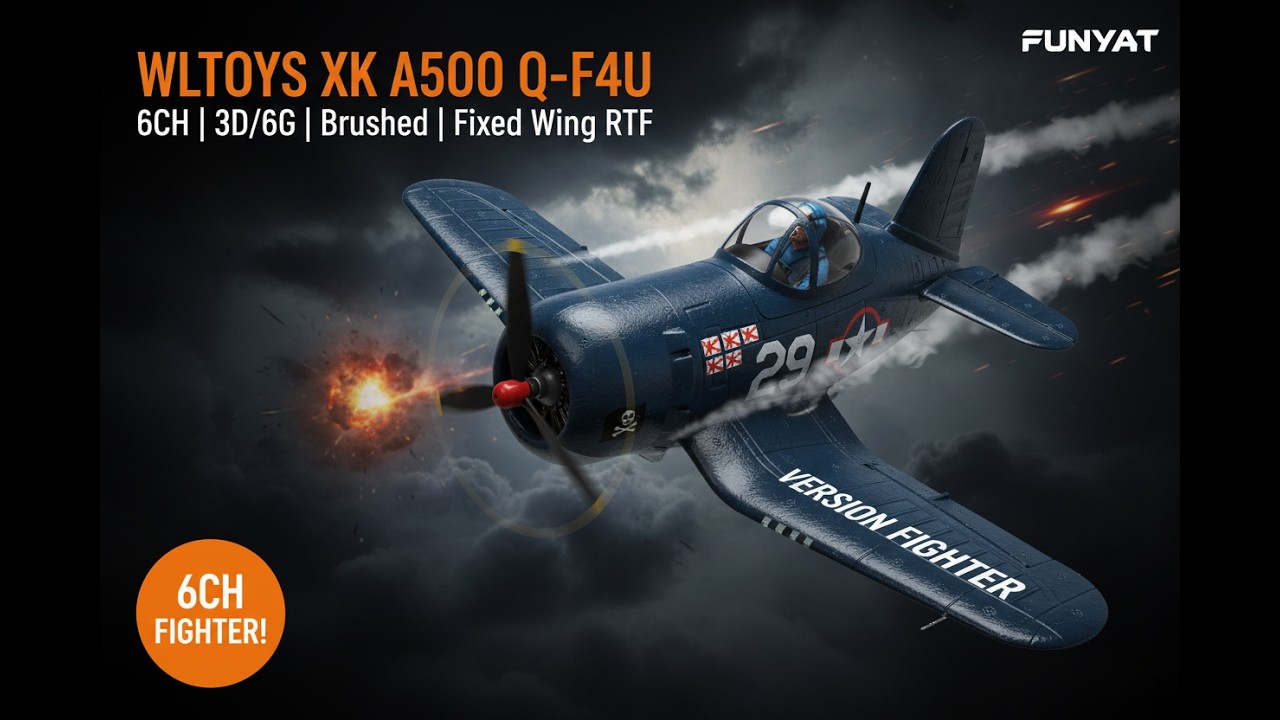 WLtoys XK A500 Q-F4U RC Airplane 6CH 3D/6G Brushed Motor Fixed