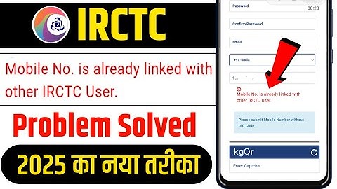 irctc mobile number already registered problem | mobile no is already linked with other irctc user