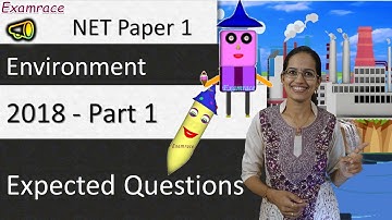 Expected Questions on Environment 2018 - IAS / NET (Part 1)