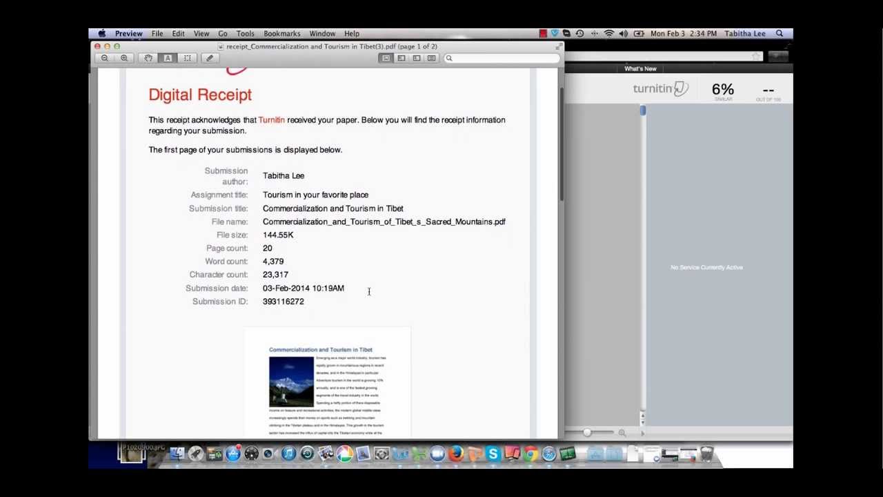 Turnitin: Getting a digital receipt as a student
