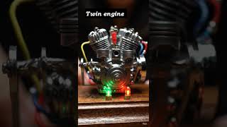 World's Smallest Miniature Twin Engine Working Model! 🛠️ #shorts #engine