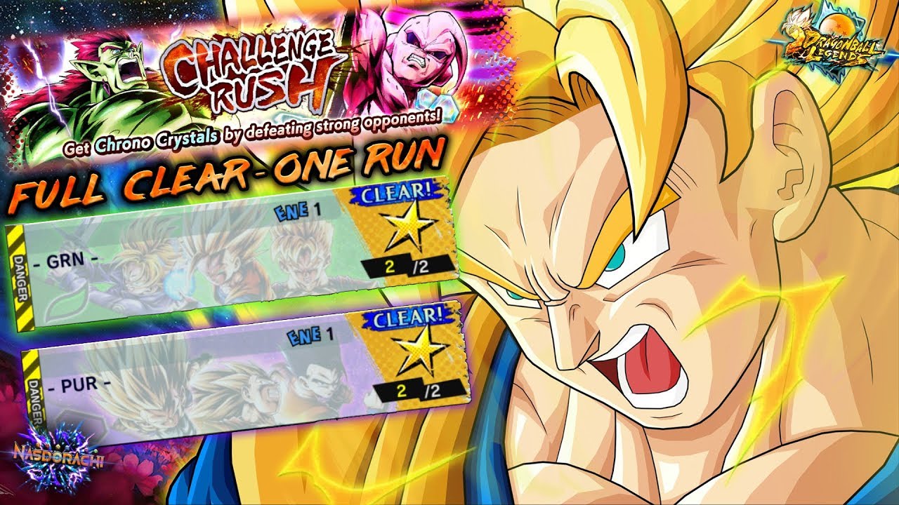 How to Easily Beat Challenge Rush 4 - Green + Purple Stages Full Clear - DB Legends Reupload