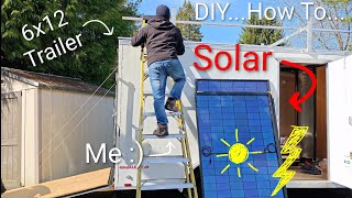 DIY How To Cargo Utility Trailer Camper RV Conversion Part 2 Vevor Roof Rack, Solar