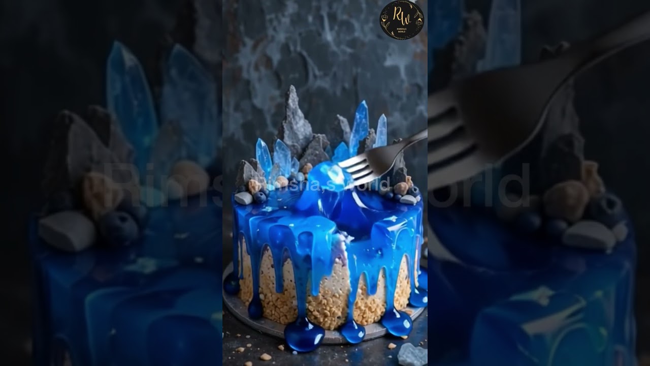 Galaxy Crystal Cake | Mysterious Blue Gemstone Cake Design ✨💎