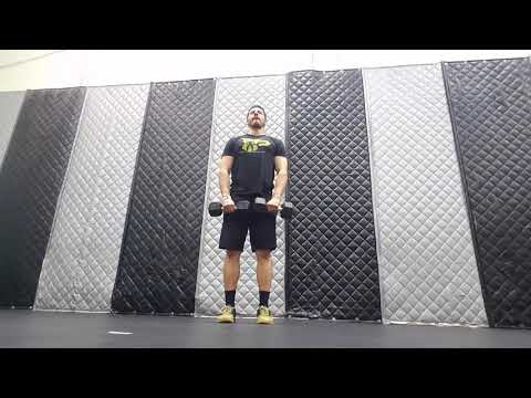 Alternating dumbbell high pull