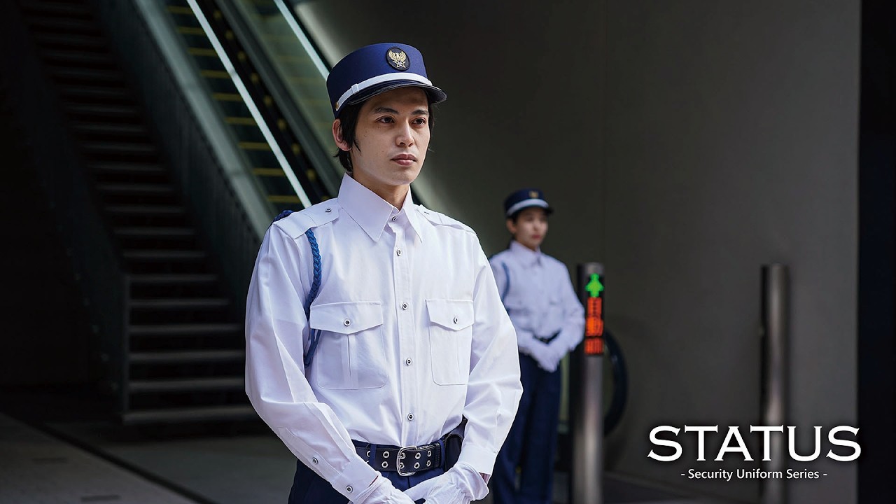 警備服 長袖シャツ(ユニセックス)ホワイト 1162 【防汚加工/日本製生地】