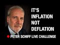 🔴 Peter Schiff Challenge:  It's Inflation, NOT Deflation.