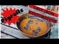 RESTORING CAST IRON  # 12 SKILLET AND SEASONING