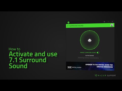 How to activate and use 7 1 Surround Sound