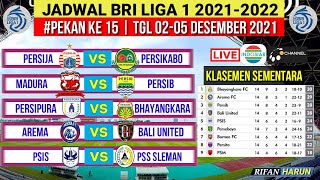Jadwal Liga 1 2021 Pekan 15 | Madura united vs Persib | Persija vs Persikabo | Live Indosiar