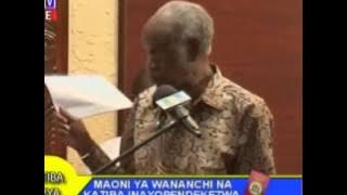 KAMATI YA MARIDHIANO SIX:JAJI WARIOBA  NA MDAHALO WA KATIBA MPYA  02/11/2014