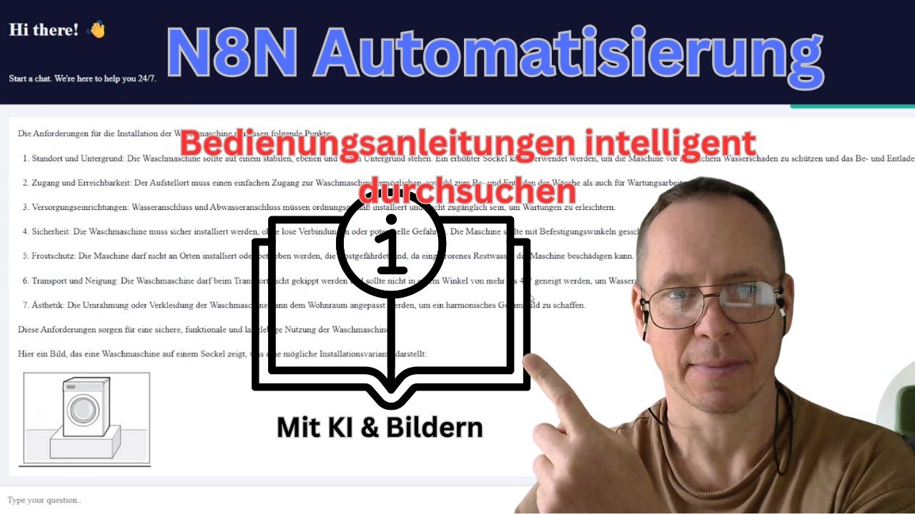 N8N Automatisierung: RAG System mit Bildern für Bedienungsanleitungen erstellen (Tutorial 2025)