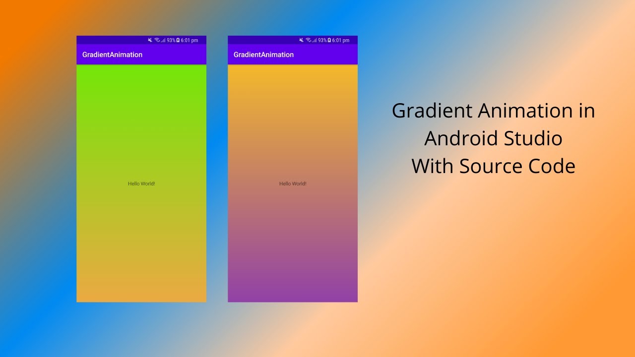 Gradient Animation in Android studio With source code - YouTube