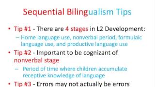 Simultaneous & Sequential Bilingualism
