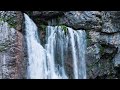 10 Hours of Mountain Waterfall in Rocks 🏔️ Powerful White Noise to Block All Sounds