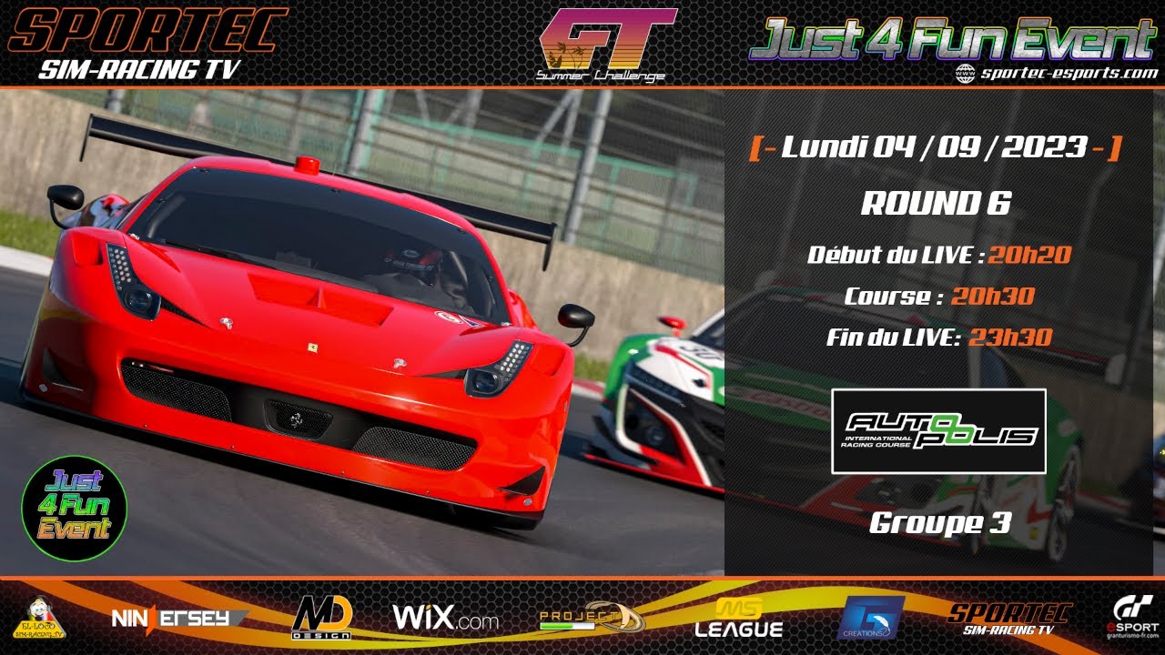 [- SPORTEC Sim-Racing TV -] GT SUMMER CHALLENGE - Round 6 by JUST 4 FUN ...
