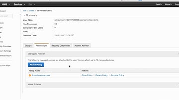 AWS credential setup for Serverless