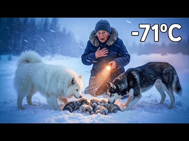 An Elderly Woman Saved a Mother Dog and Her Freezing Puppy at –71°C ❄️🐺 -  YouTube