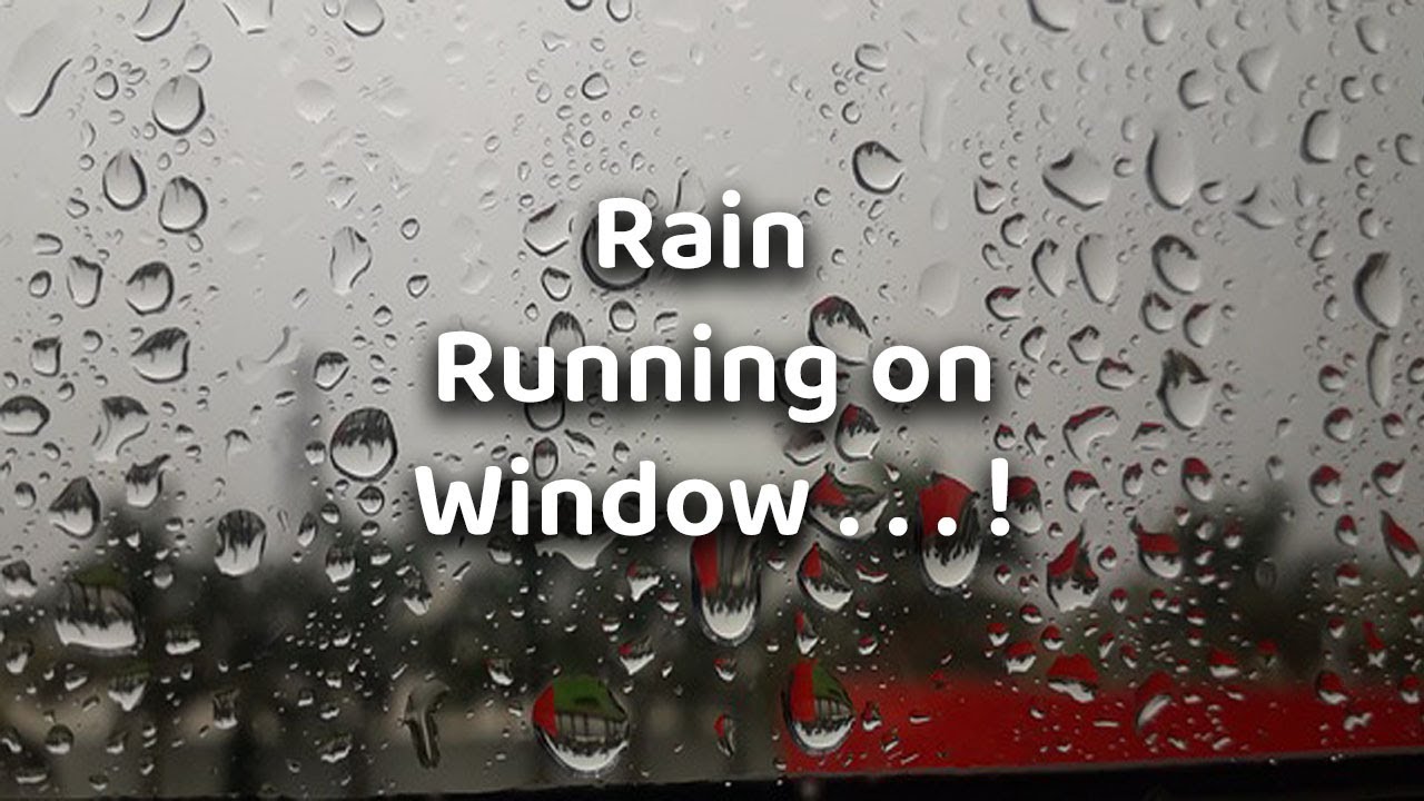 Rain Sound With Water Drops on window | Nature Viwe |