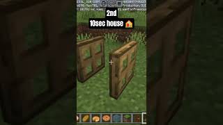 10sec house vs 2hours mansion subscribe for 10sec house like for 2 hours mansion #minecraft #shorts