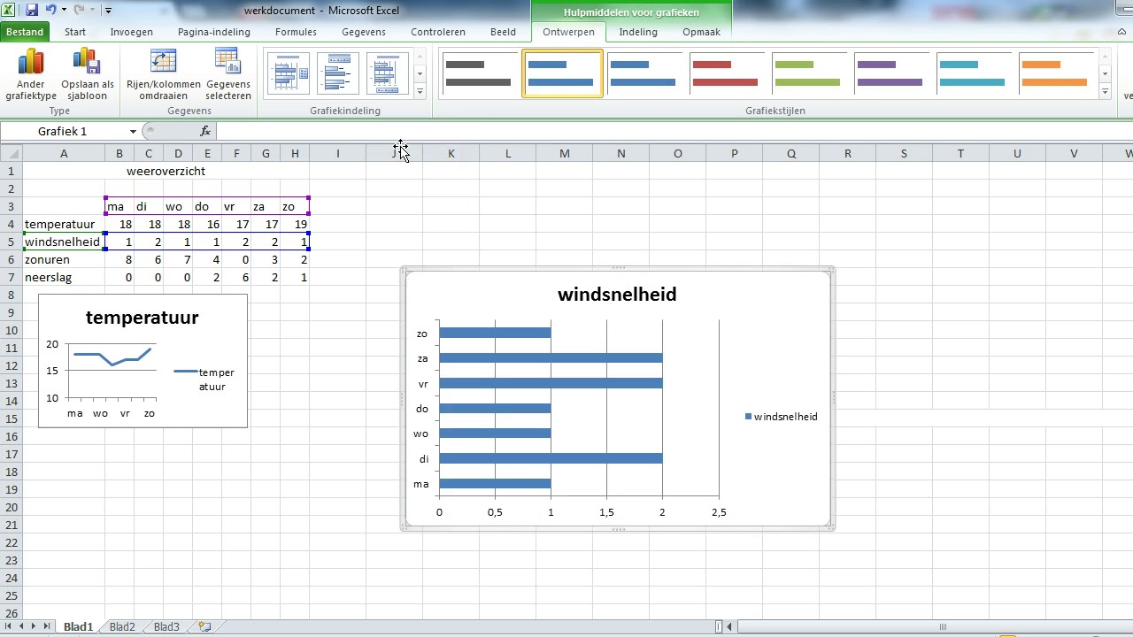 Excel Staafdiagram - YouTube