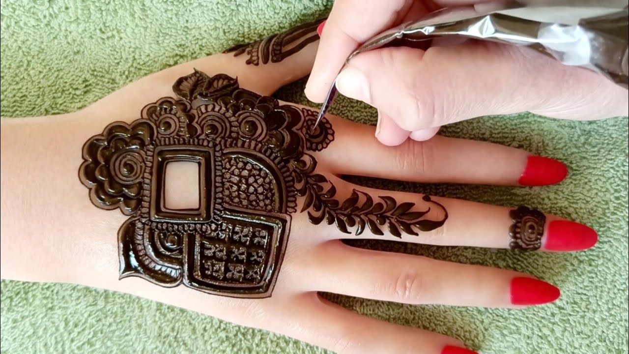 Stylish Back Hand Indo Arabic Mehndi Design/ न्यू गल्फ मेहंदी डिज़ाइन 