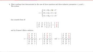 Introduction to Cramer's Rule