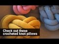 Crocheted knot pillows