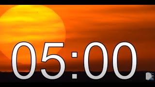 5 minutes timer sunset with soft music #countdown #sunset screenshot 2