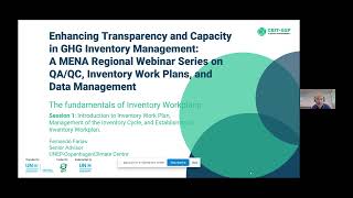 MENA Webinar Series on GHG Inventory Management: The Fundamentals of Inventory Work Plans